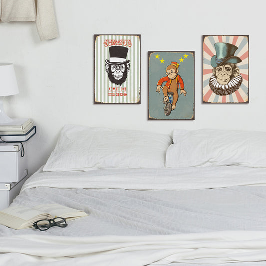 Blechschild - Little Monkey Wohnbeispiel