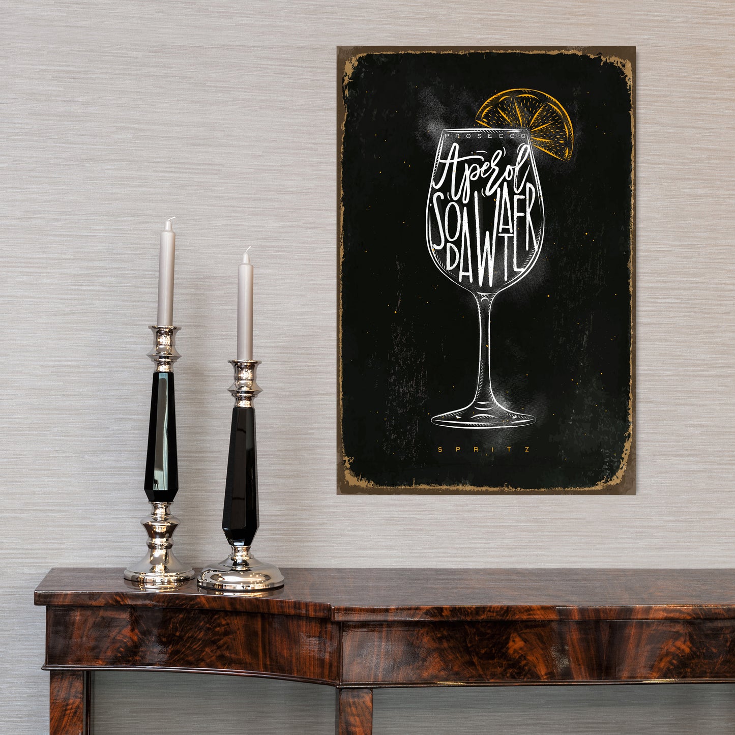 Blechschild - Aperol Wohnbeispiel