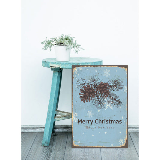 Blechschild - Tannenzweig Wohnbeispiel