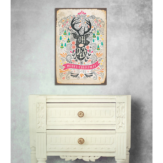 Blechschild - Oh My Deer Wohnbeispiel