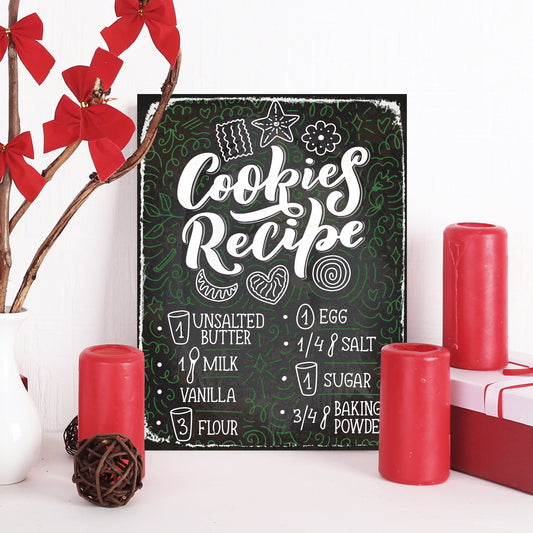 Blechschild - Cookies Recipe Wohnbeispiel