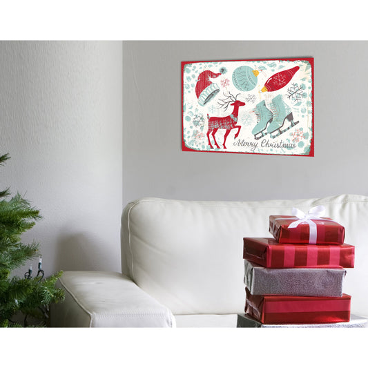Blechschild - Merry Christmas Wohnbeispiel