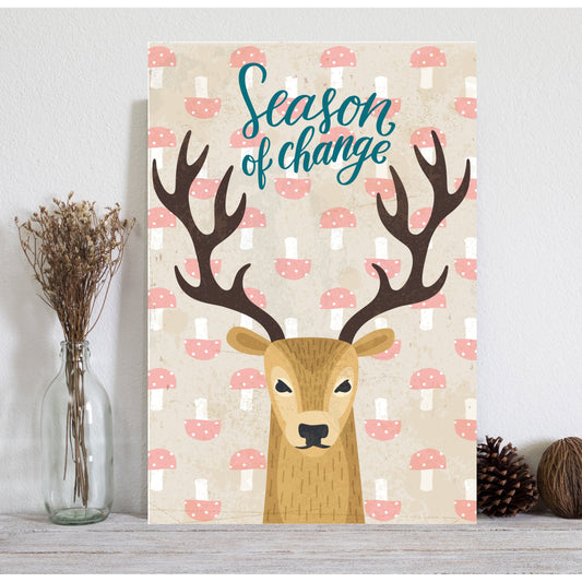 Blechschild - Season of change Wohnbeispiel