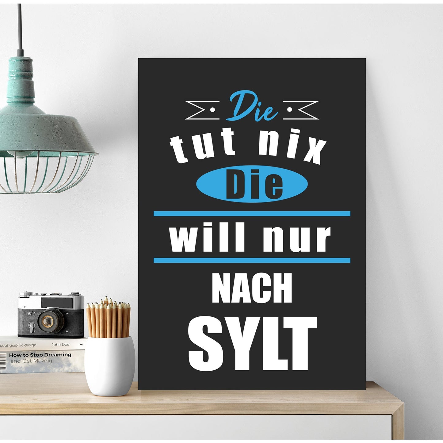 Blechschild - Die tut nix.. Wohnbeispiel