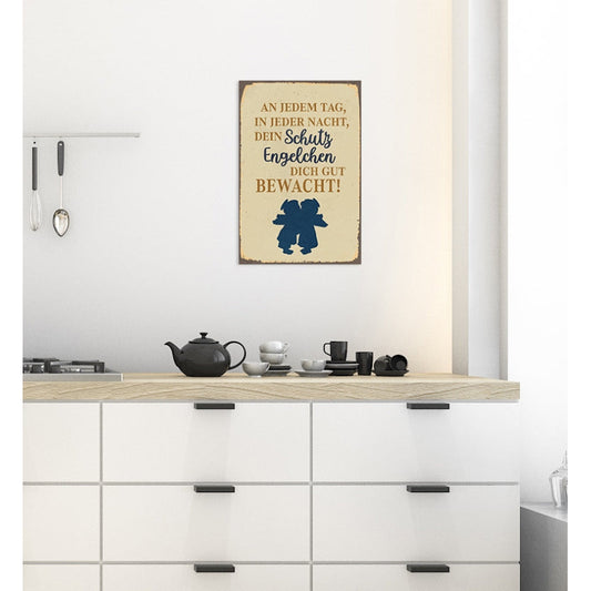 Blechschild - Schutzengelchen Wohnbeispiel