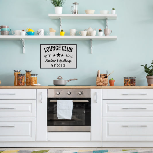Blechschild - Lounge Club Wohnbeispiel