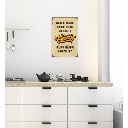 Blechschild - Cookies Wohnbeispiel