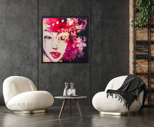 Acrylglasbild - BLOSSOM WHORE Wohnbeispiel