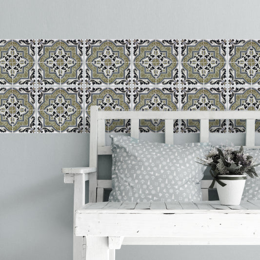 Stickerfliesen - Selina 12er-Set Wohnbeispiel