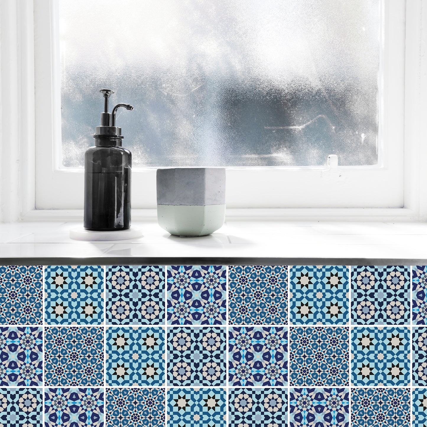 Stickerfliesen - Plitos 12er-Set Wohnbeispiel