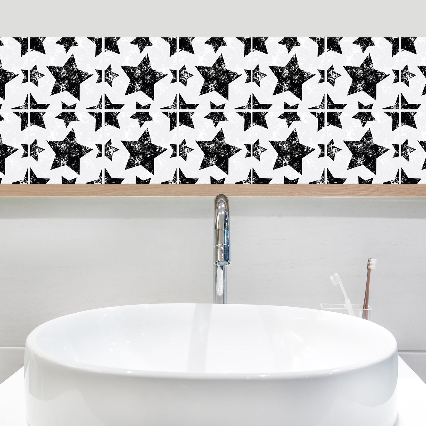 Stickerfliesen - Ieti 12er-Set Wohnbeispiel