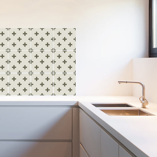 Stickerfliesen - Aineo 12er-Set Wohnbeispiel