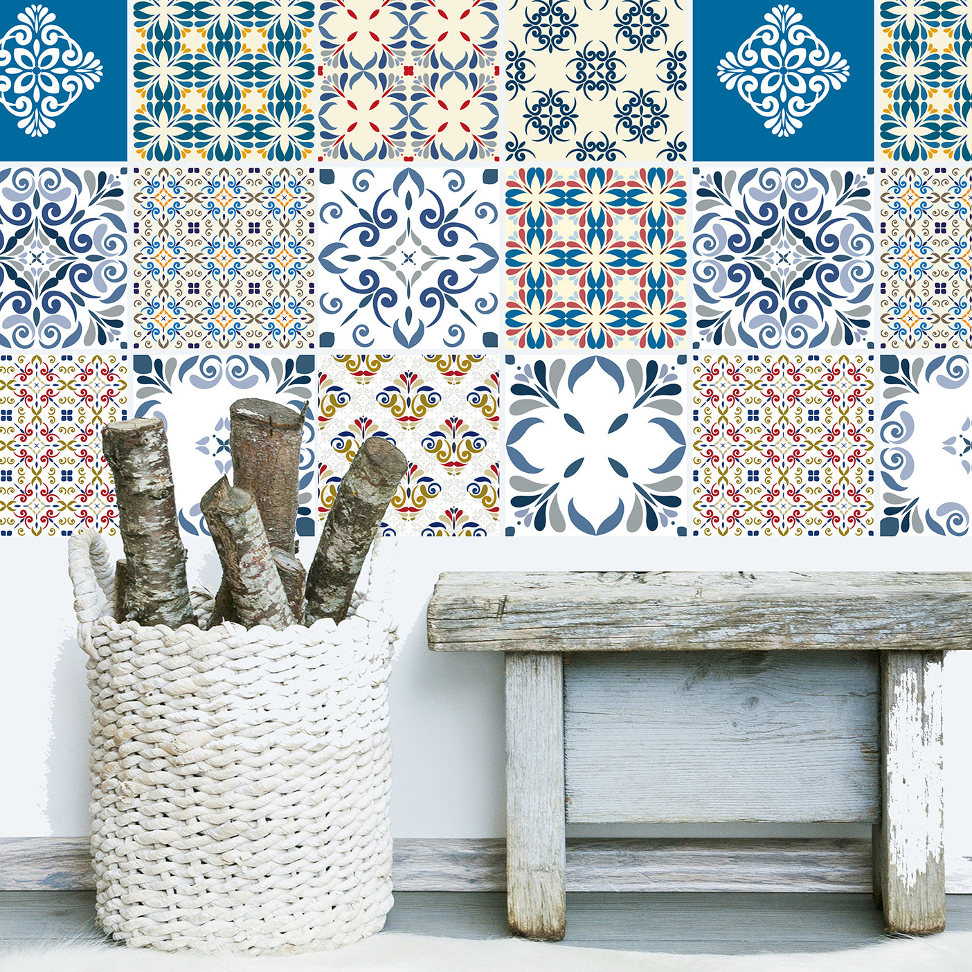 Stickerfliesen - Youck 12er-Set Wohnbeispiel