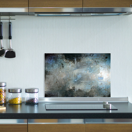 Spritzschutz - Blue Wall Wohnbeispiel