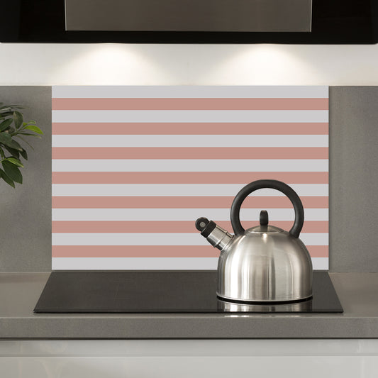 Spritzschutz - Striped Light Orange Wohnbeispiel