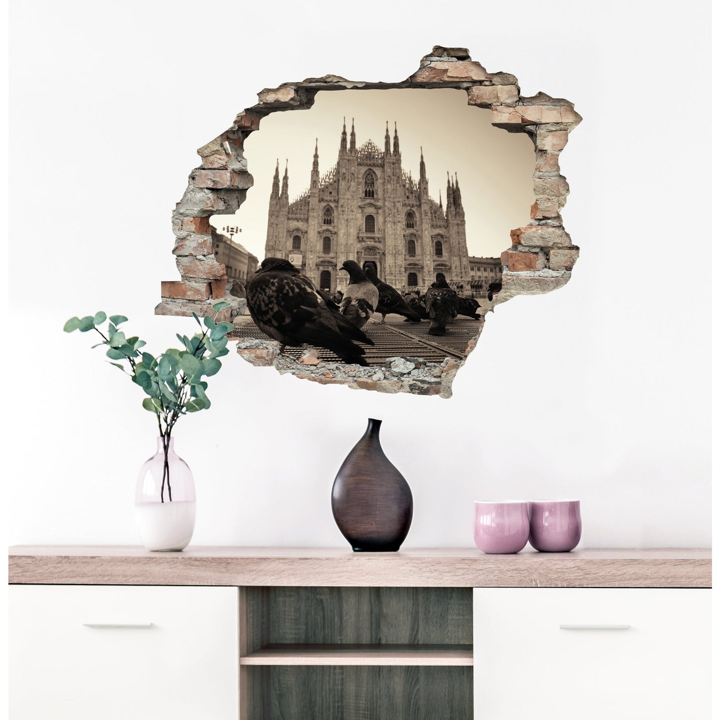 3D-Effekt - Mailänder Dom Wohnbeispiel