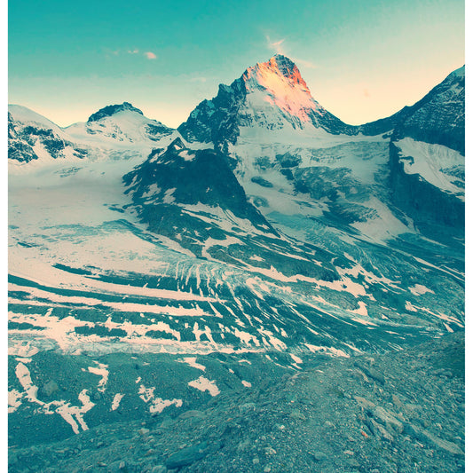 Acrylglasbild - Retro Bergspitze