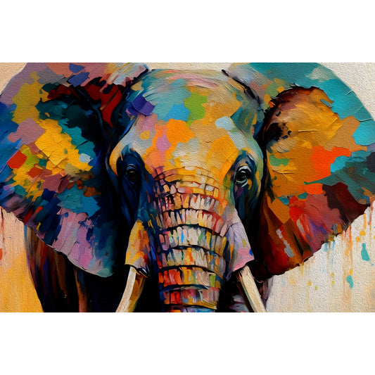 Acrylglasbild - Colorful Elephant
