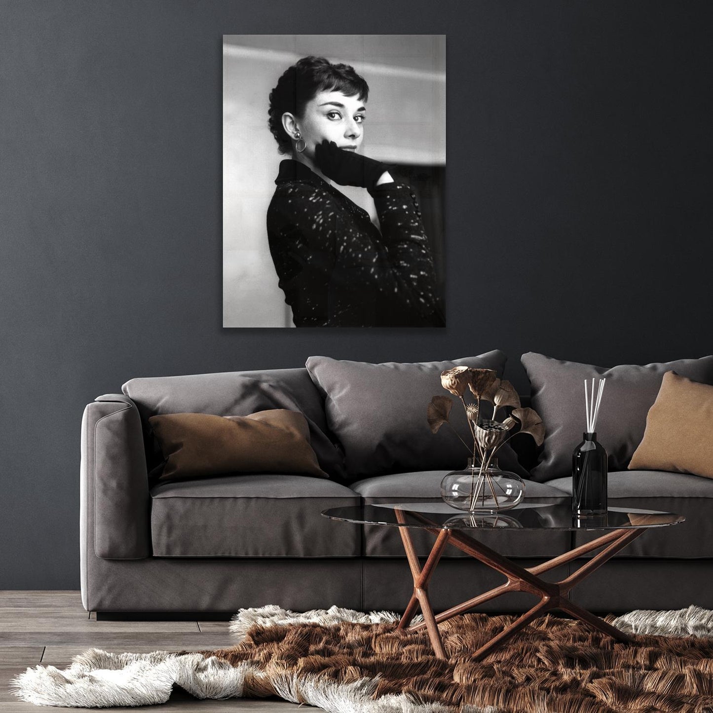 Acrylglasbild - Audrey Hepburn - Einrichtungsbeispiel Foto
