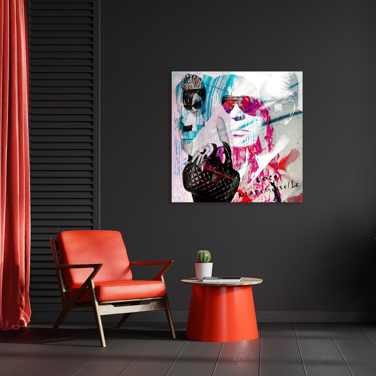 Acrylglasbild - Mademoiselle Fashion Wohnbeispiel
