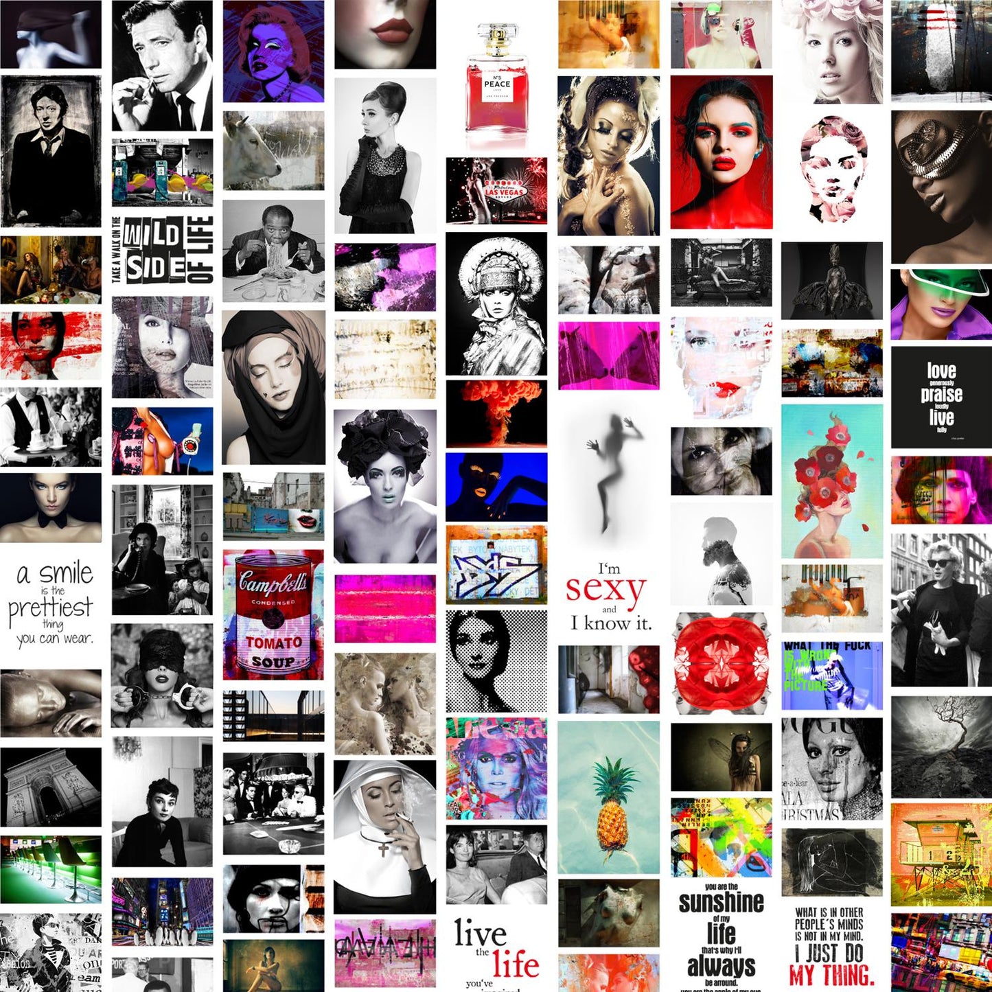 Acrylglasbild - Icons Collage Artikelbild