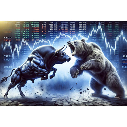 Acrylglasbild - Bulls and Bears