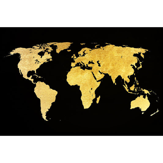 Blattgold Bild - World Map