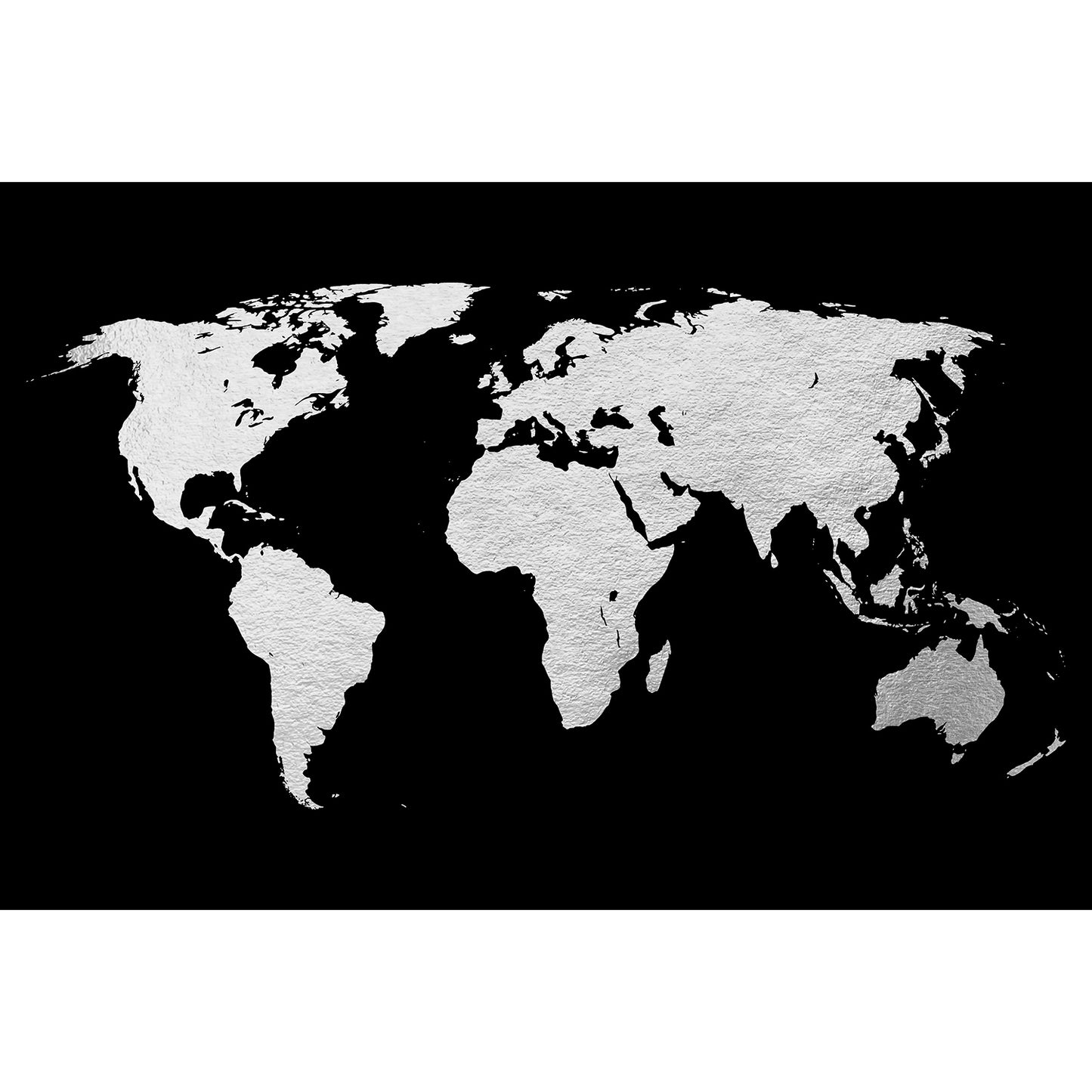 Blattsilber Bild - World Map 60x40cm