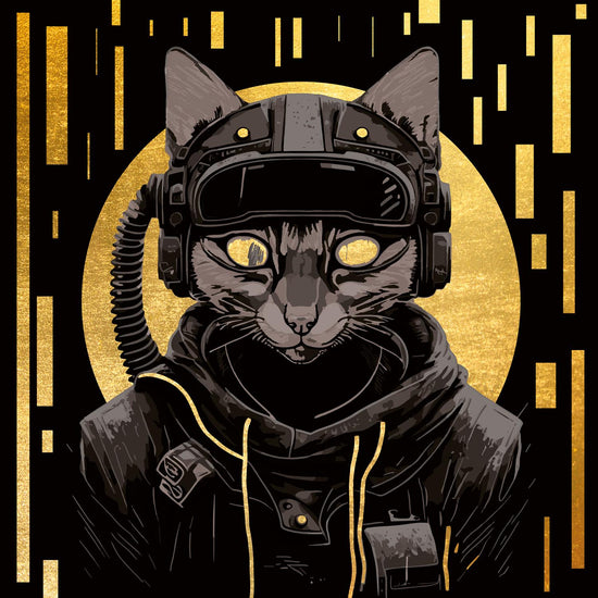 Queen Kerosin Blattgold Bild - Captain Cat