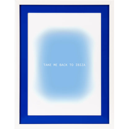 Rahmenbild mit Acrylpassepartout - Back to Ibiza