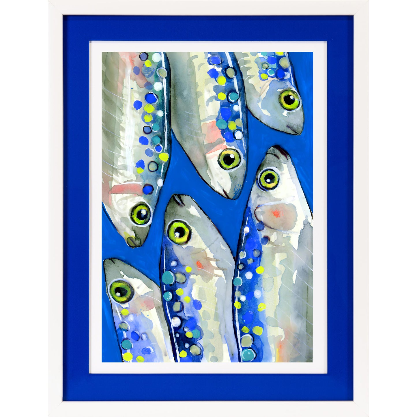 Rahmenbild mit Acrylpassepartout - Fish