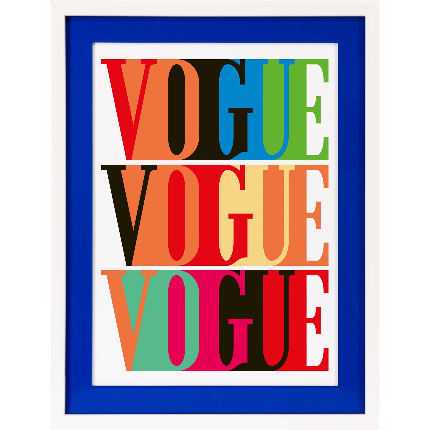 Rahmenbild mit Acrylpassepartout - Vogue
