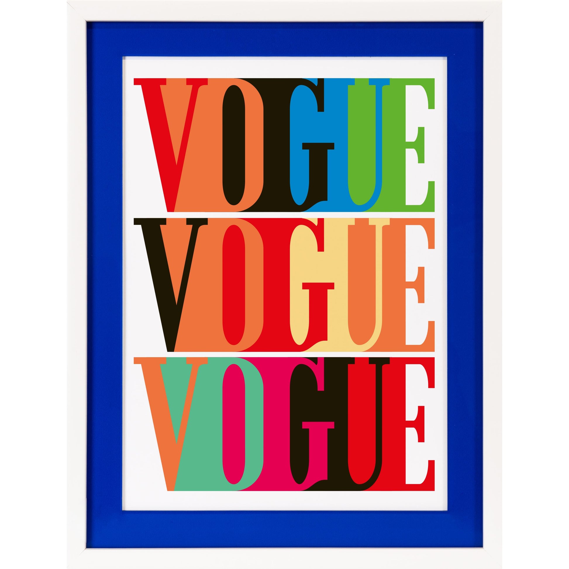 Rahmenbild mit Acrylpassepartout - Vogue