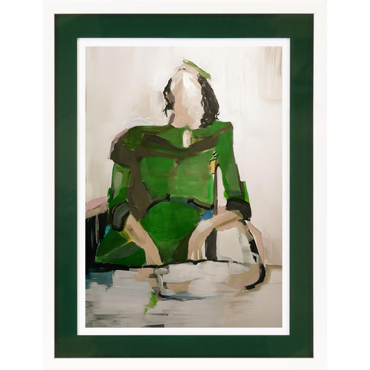 Rahmenbild mit Acrylpassepartout - Abstract Lady