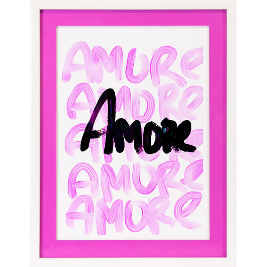 Rahmenbild mit Acrylpassepartout - Amor Amor