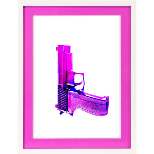 Rahmenbild mit Acrylpassepartout - Pop Pistol