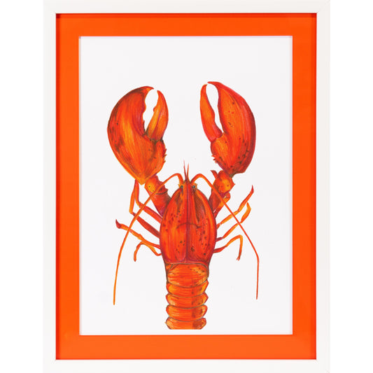 Rahmenbild mit Acrylpassepartout - Pop Lobster