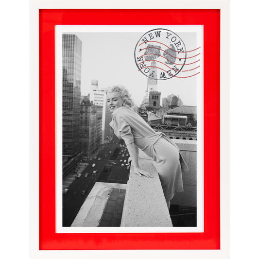 Rahmenbild mit Acrylpassepartout - New York Marilyn