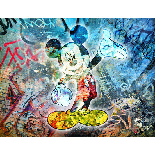 Acrylglasbild - Grafitti Mickey