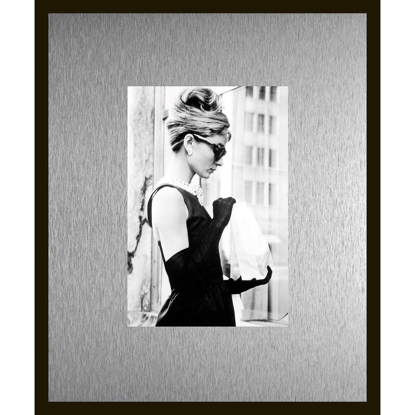 Rahmenbild mit Alupassepartout - Audrey Hepburn