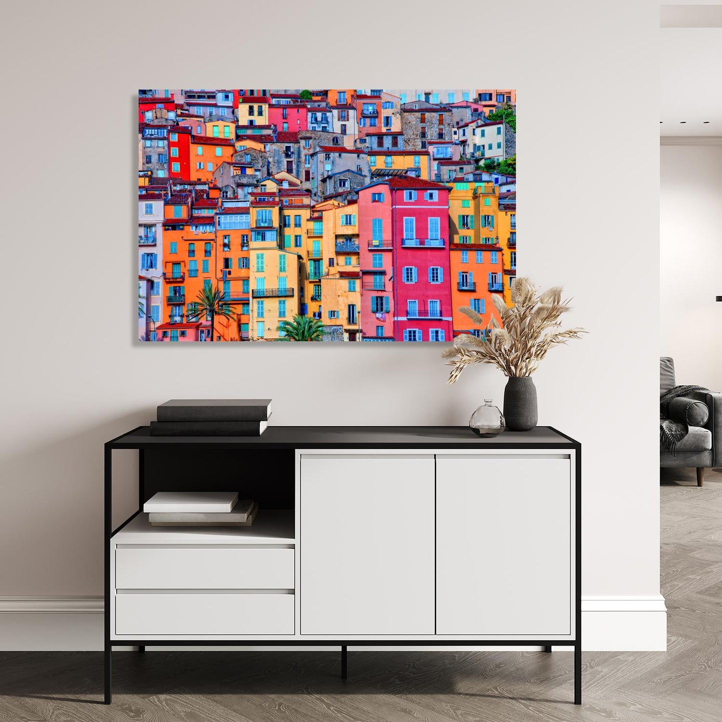 Leinwandbild - Bunte Hausfassaden
