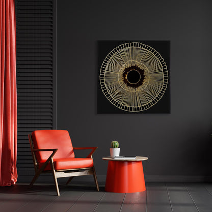 Leinwandbild mit Schattenfugenrahmen - Golden Circle