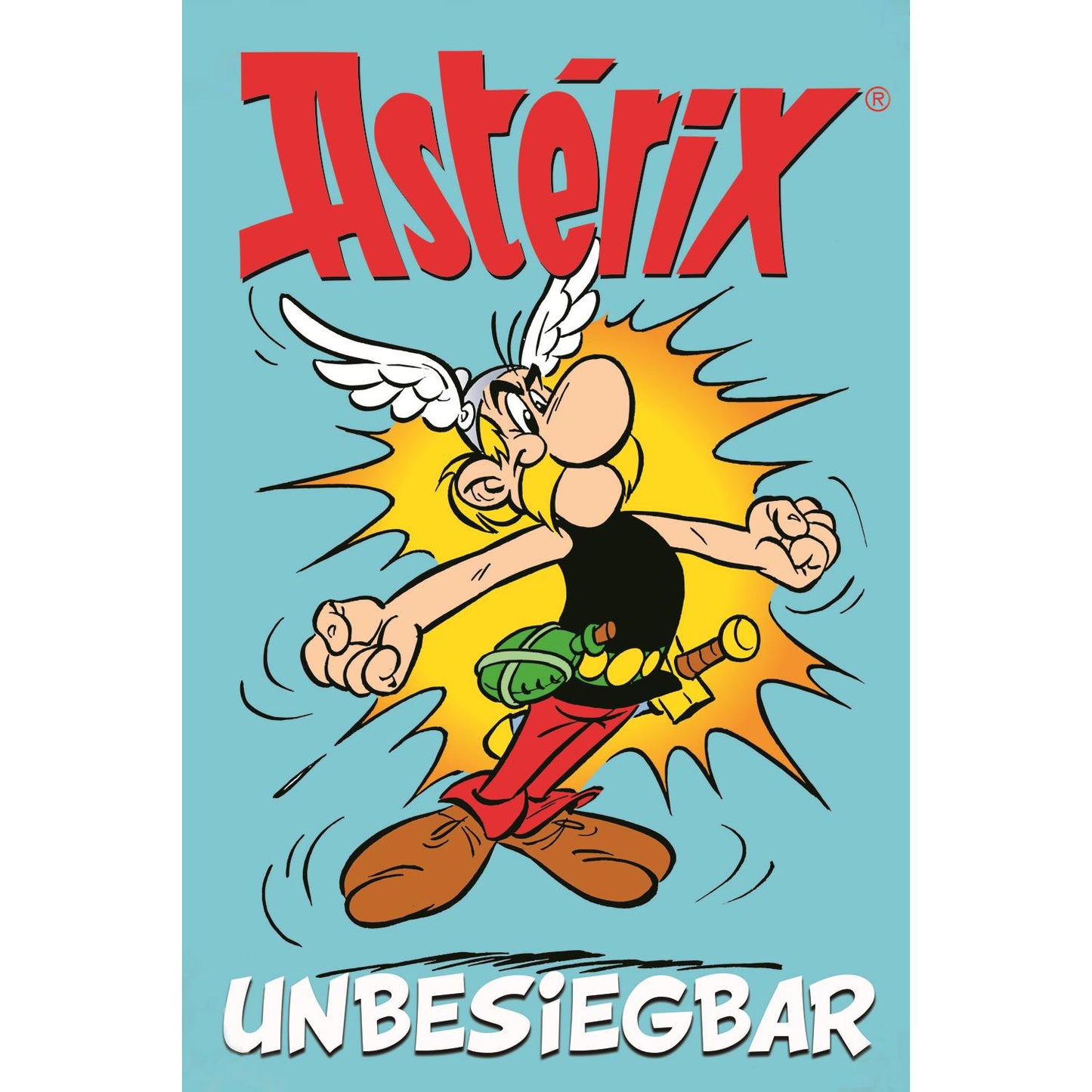 Leinwandbild - Asterix unbesiegbar Blau