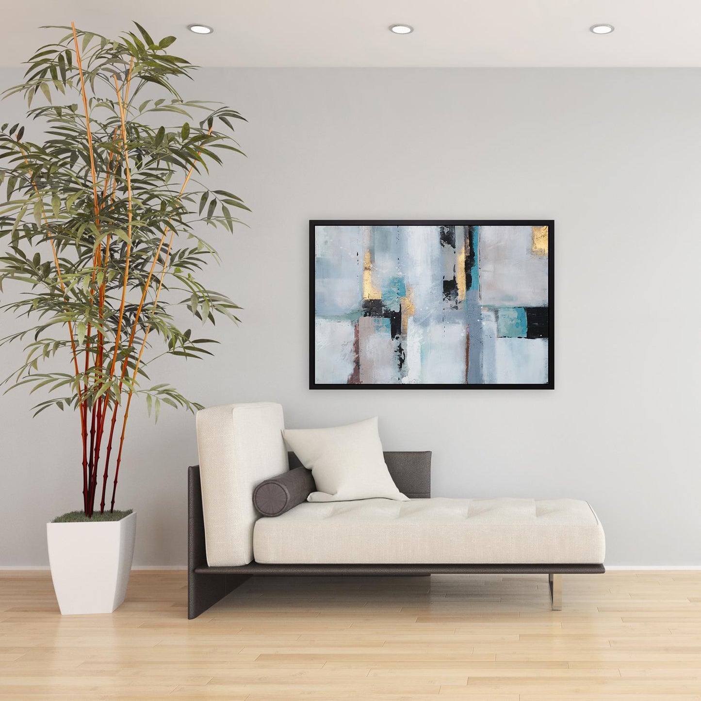 Leinwandbild mit Schattenfugenrahmen - Elements One 60x40cm