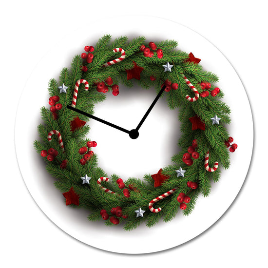 Queen Kerosin Christmas Fir Wreath Acrylglas-Uhr