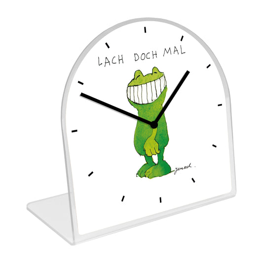 Janosch Acrylglas-Uhr - Lach doch mal