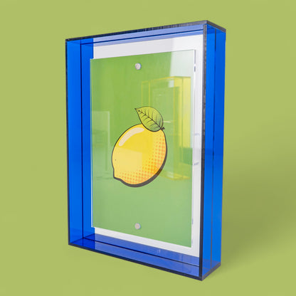 Acrylglas Bilderrahmen - Neon Blau