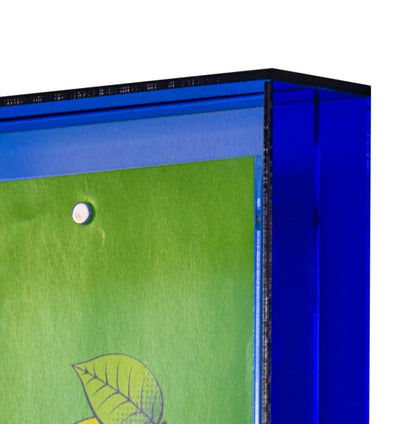 Acrylglas Bilderrahmen - Neon Blau