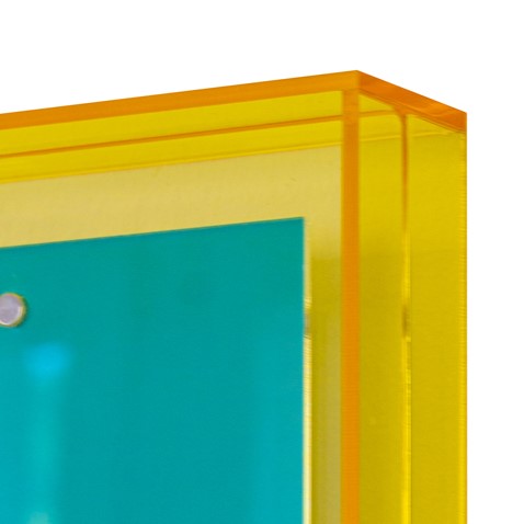 Acrylglas Bilderrahmen - Neon Gelb