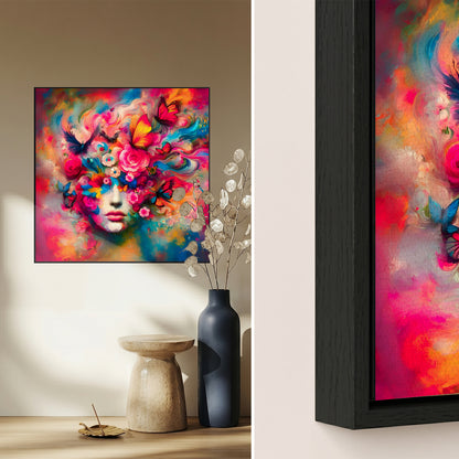 Acrylglasbild mit Schattenfugenrahmen - Butterfly Dreams